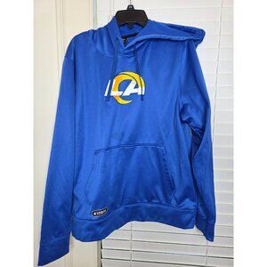 Womens Los Angeles Rams NFL Authentic Blue Hoodie L Football Sports